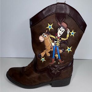 Disney Pixar Toy Story Woody and Bullseye Brown Toddler Cowboy Boots